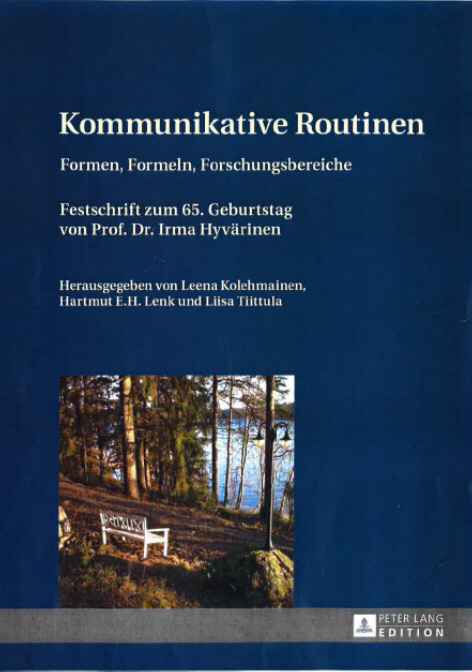 Cover Festschrift Irma Hyvärinen