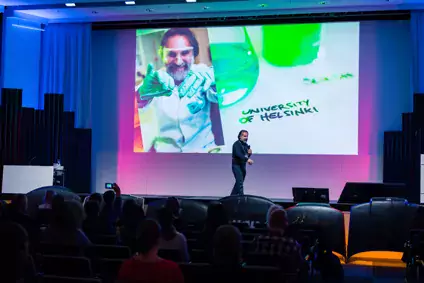 Vincenzo Cerullo on stage at Slush 2017