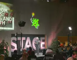 Vincenzo Cerullo delivering his speech at Fresh From Campus 2018