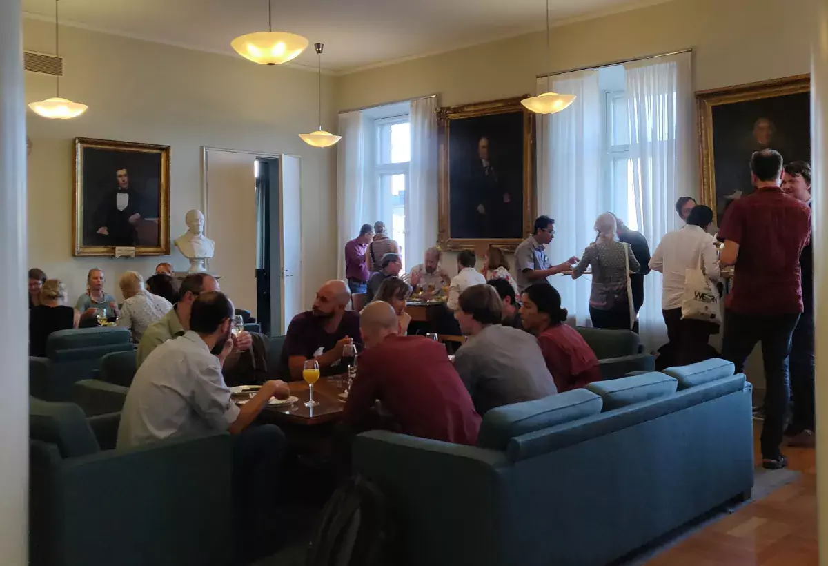 At the end of the second day WERN2018 participants got to relax, eat, and drink at the University of Helsinki sponsored Rector's reception in the main building of the University of Helsinki.