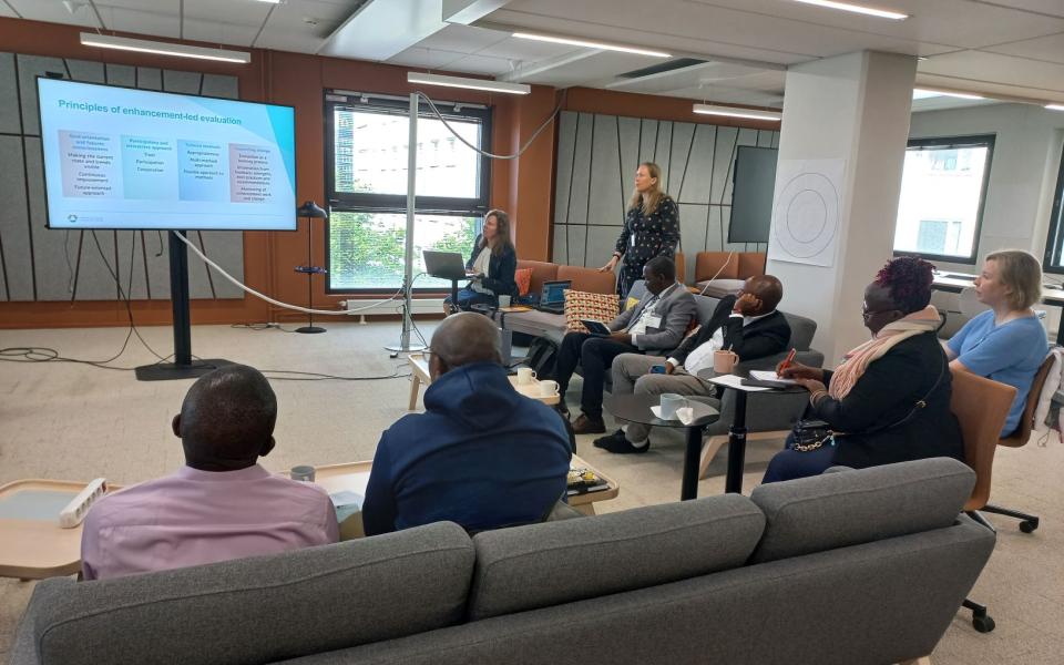 HEP-TED delegation attending in a workshop. 