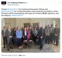 US Embassy tweet